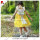 Child yellow sunflower fancy wedding dancing dress